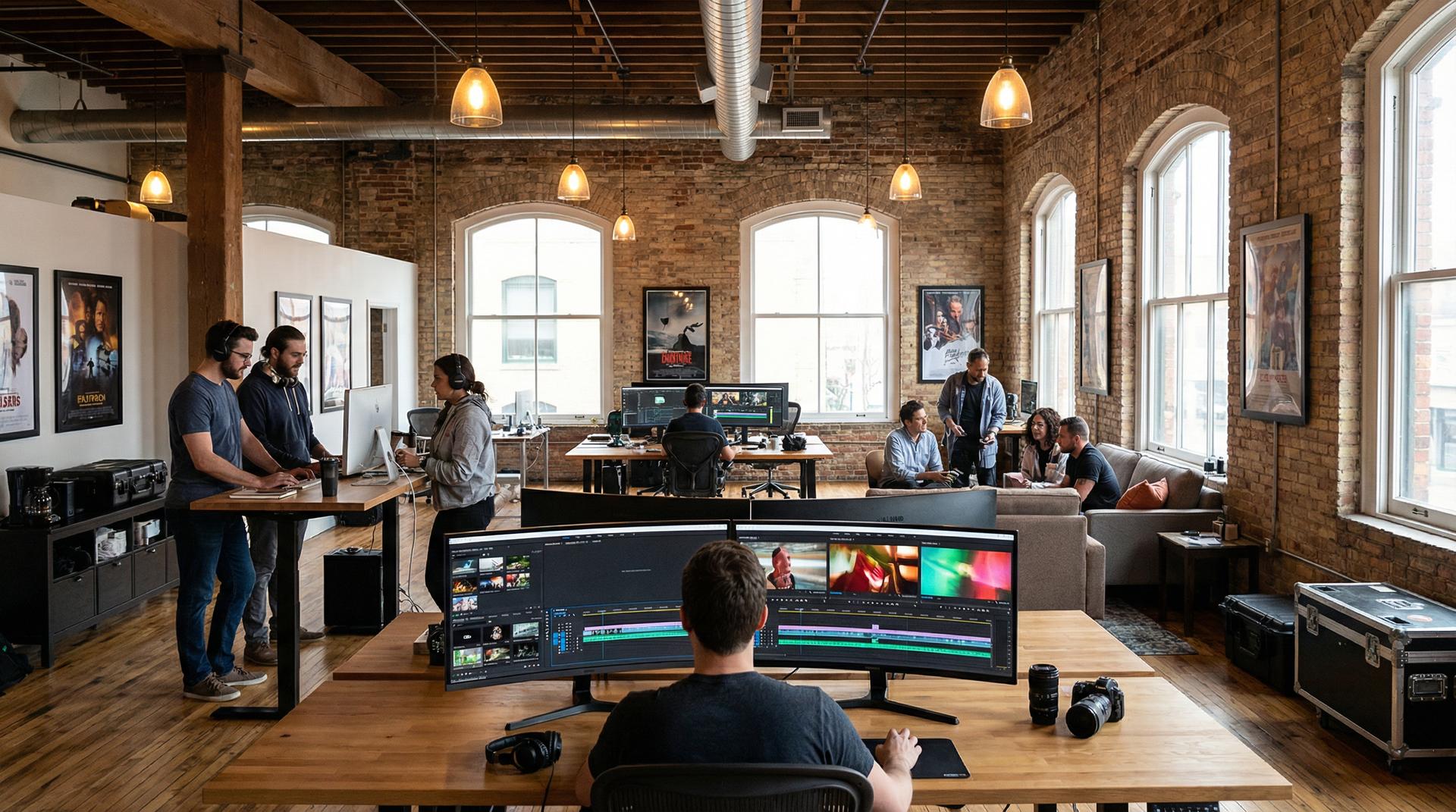 17c影视传媒公司办公环境